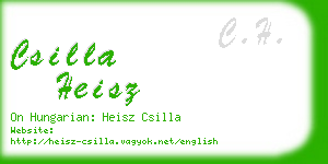 csilla heisz business card